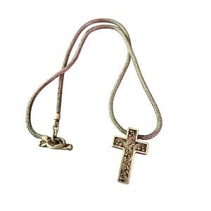 Lois Hill 925 Sterling Silver Cross Pendant Necklace